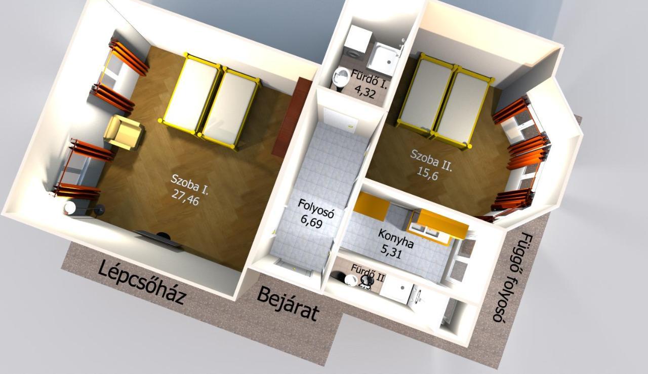 Dozsa Apartman แซแก็ด ภายนอก รูปภาพ